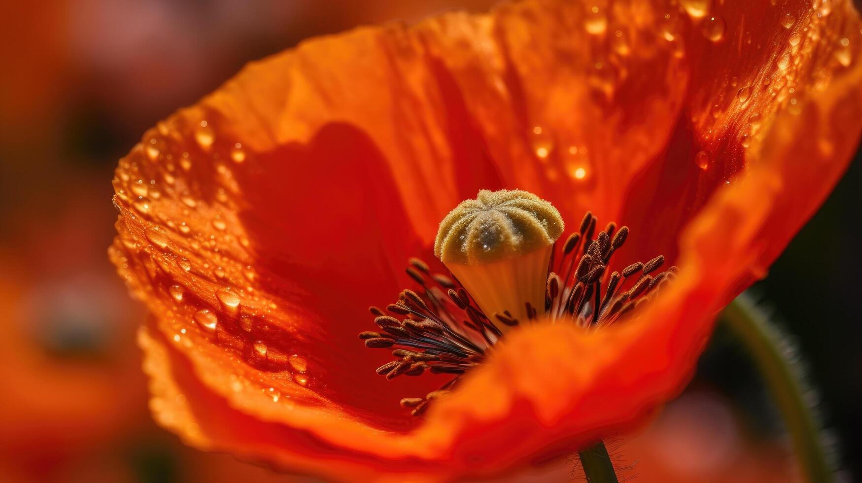 papaver bloemen. illustratie ai generatief foto