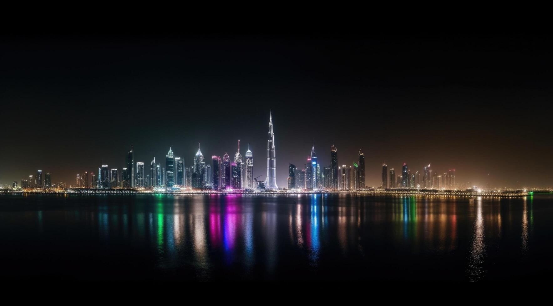 Dubai achtergrond. illustratie ai generatief foto