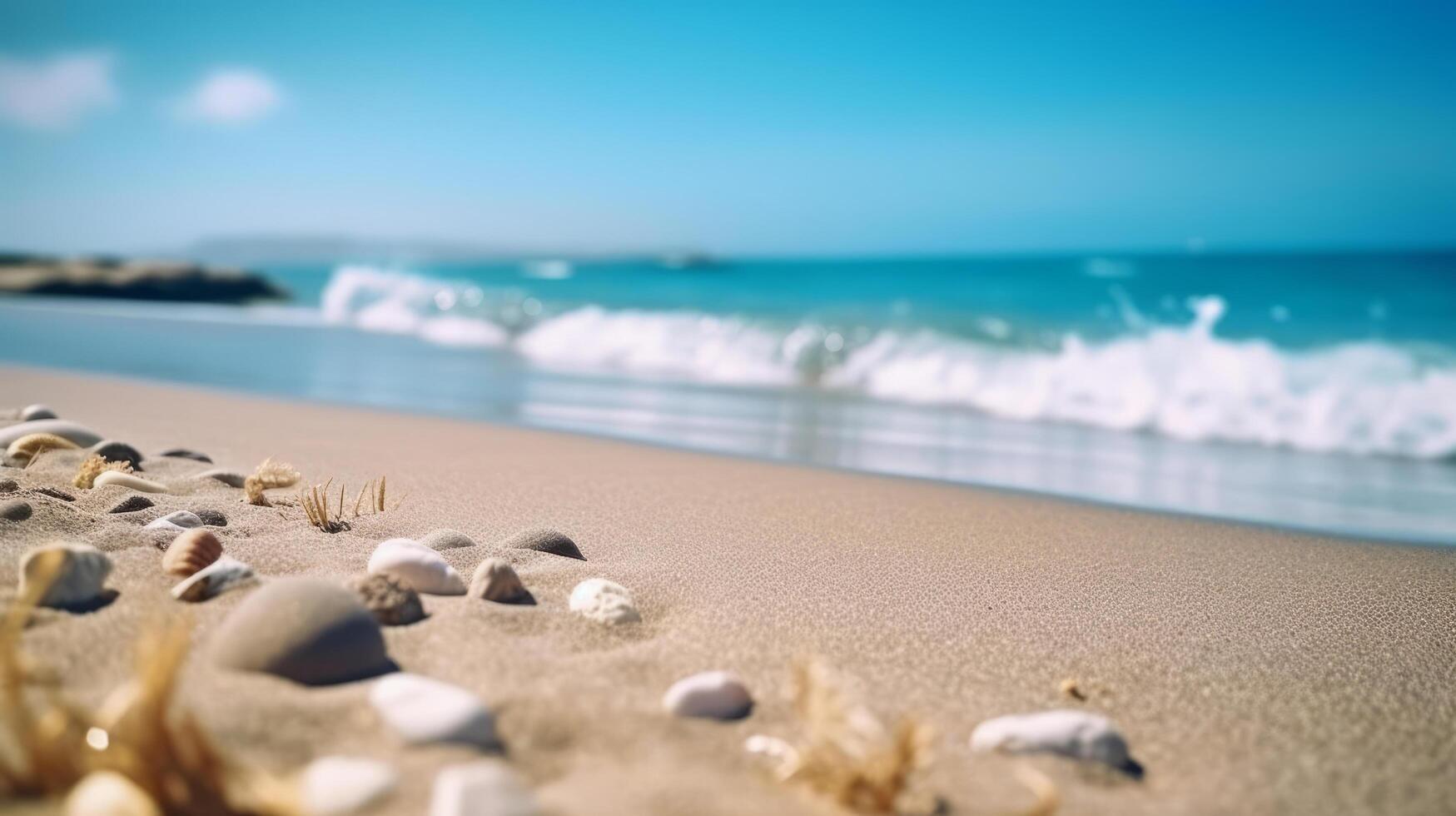 zomer strand achtergrond. illustratie ai generatief foto