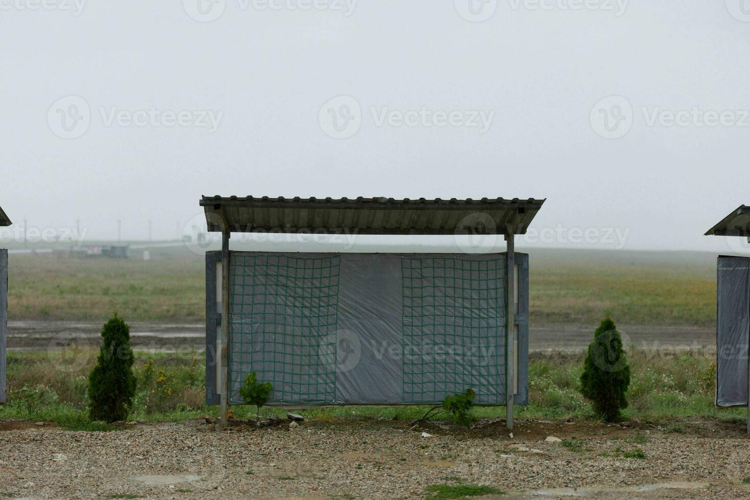 instelling in de veld- reizen Russisch dorp foto