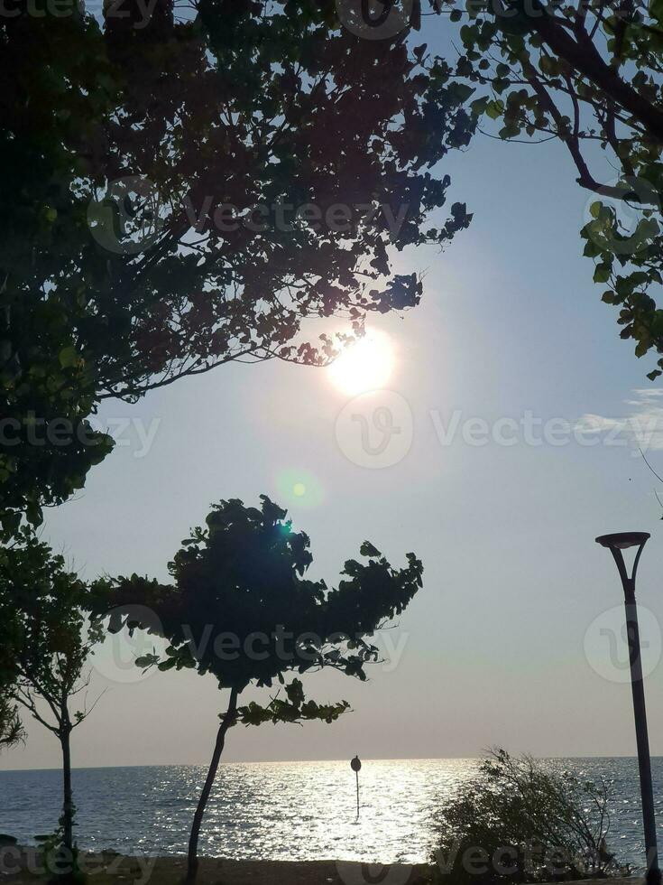 de schoonheid van de ochtend- zon foto