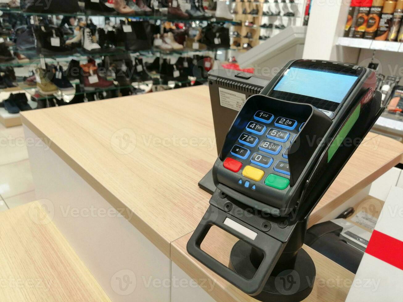 betaling pos- terminal voor betaling. zonder contant geld betaling foto