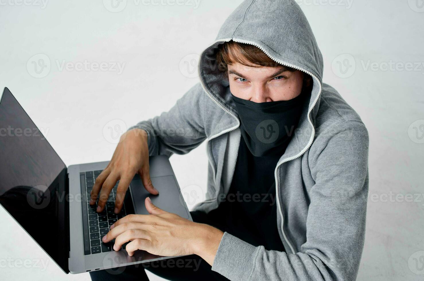 hacker stealth techniek diefstal veiligheid hooligan geïsoleerd achtergrond foto