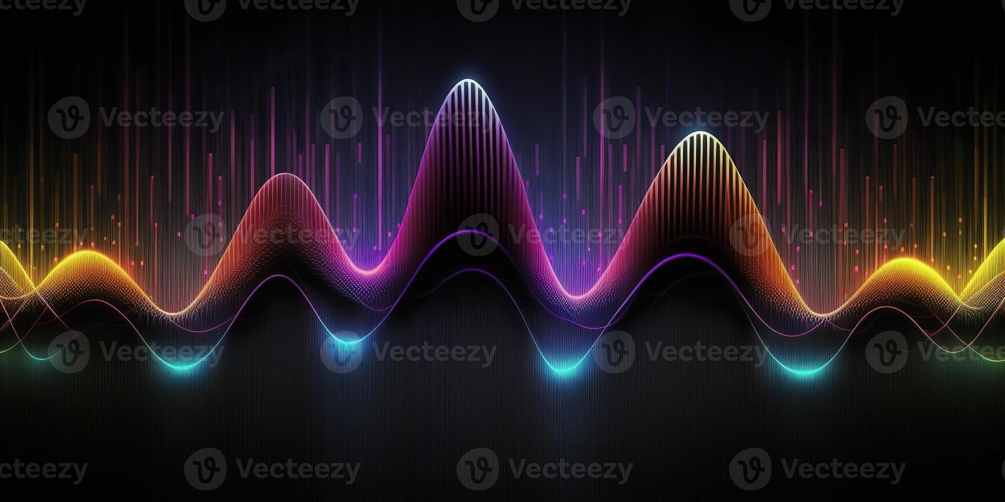 ai gegenereerd. ai generatief. muziek- audio volume spectrum grafiek. ook kan worden gebruikt voor voorraad afzet forex analyses. grafisch kunst foto