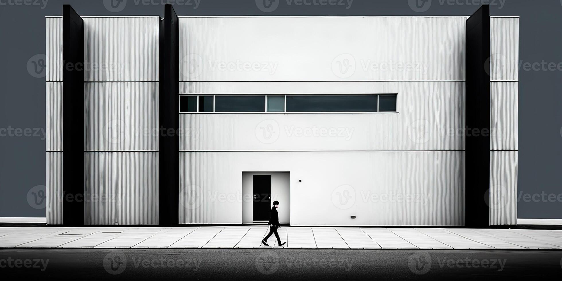 ai gegenereerd. ai generatief. Japan stijl stad stedelijk minimaal architectuur straat stijl foto realistisch illustratie. stedelijk beton esthetiek uitstraling. grafisch kunst