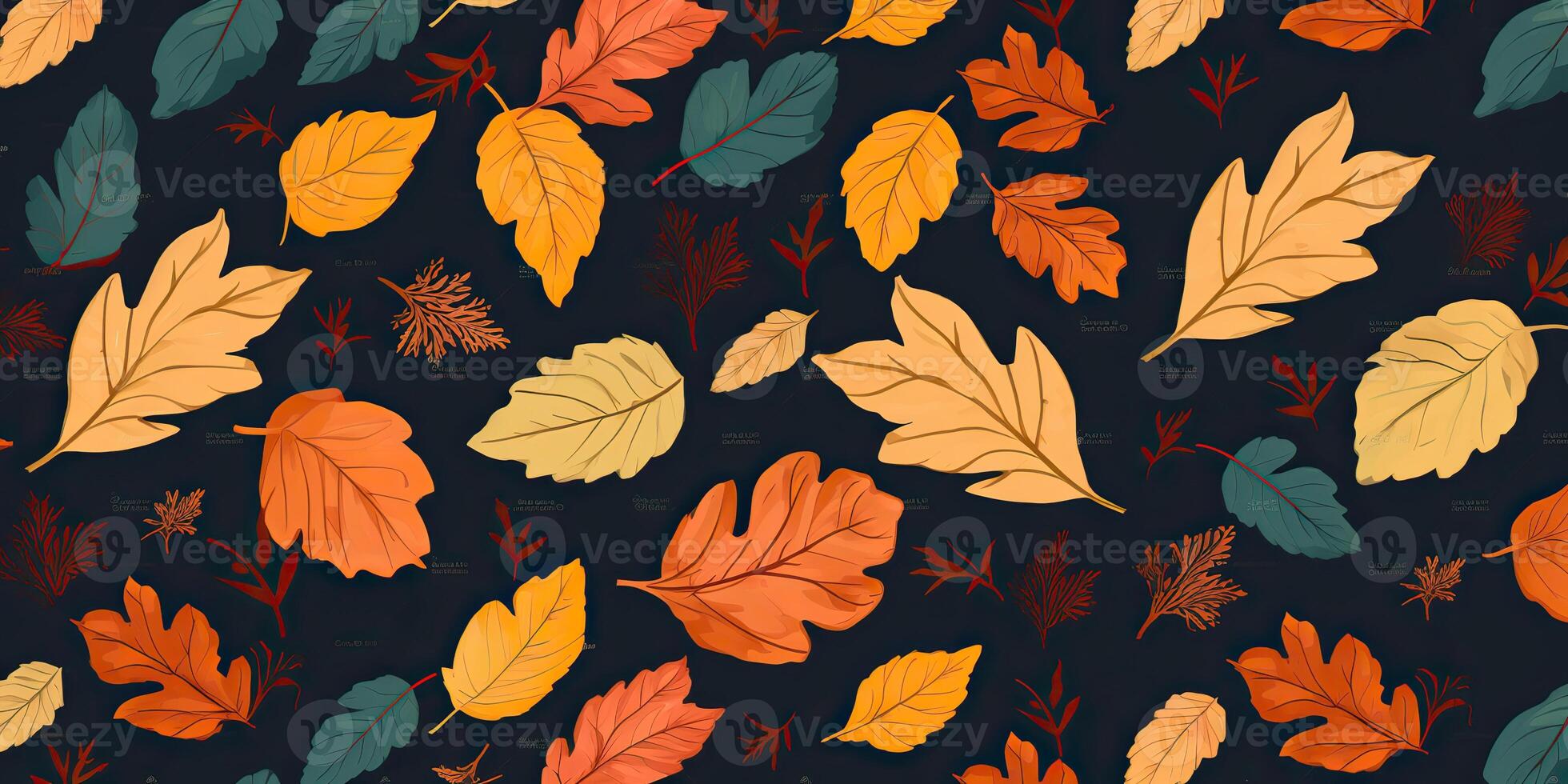 ai generatief. ai gegenereerd. herfst bladeren achtergrond patroon. kan worden gebruikt voor grafisch ontwerp of decoratie. grphic kunst foto