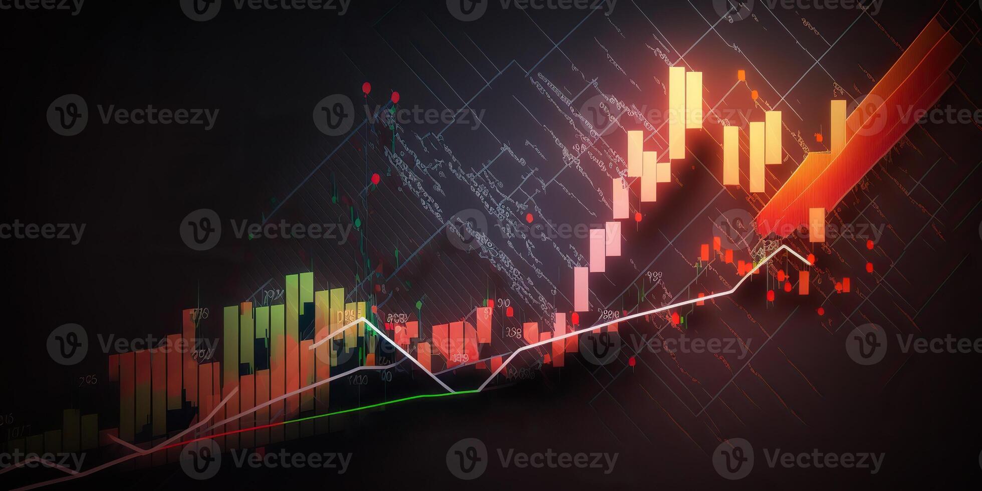 ai generatief. ai gegenereerd. bedrijf tabel gegevens forex voorraad financiën graph. afzet inkomen statistiek. grafisch kunst foto