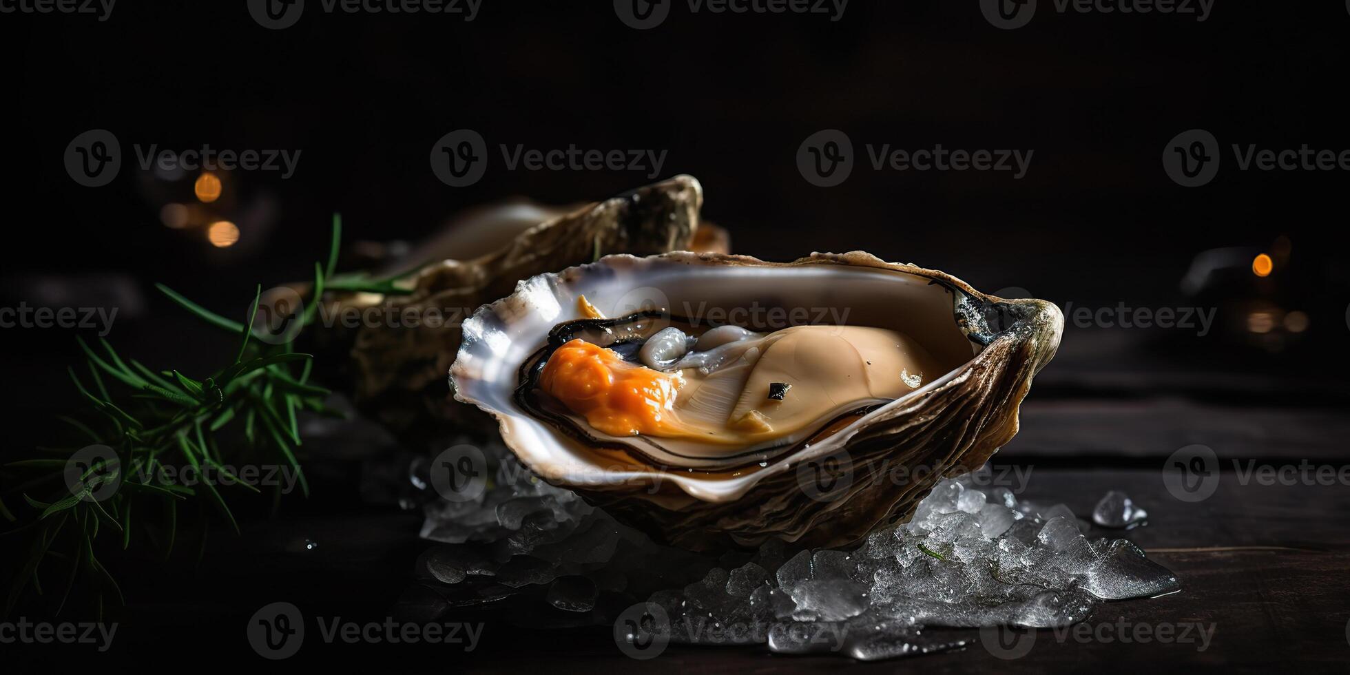 ai gegenereerd. ai generatief. macro fotorealistisch schot van zee oceaan oester Open schelp heerlijk voedsel voor wijn. romantisch luxe uitstraling. grafisch kunst foto