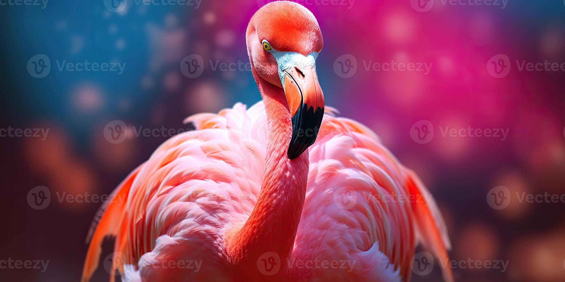 ai gegenereerd. ai generatief. roze kleur schattig flamingo vogel. vakantie rust uit partij vibe.grafisch kunst foto