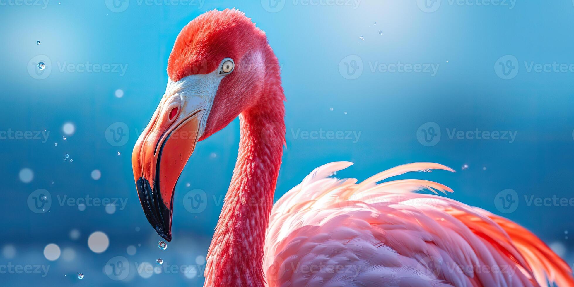 ai gegenereerd. ai generatief. roze kleur schattig flamingo vogel. vakantie rust uit partij vibe.grafisch kunst foto