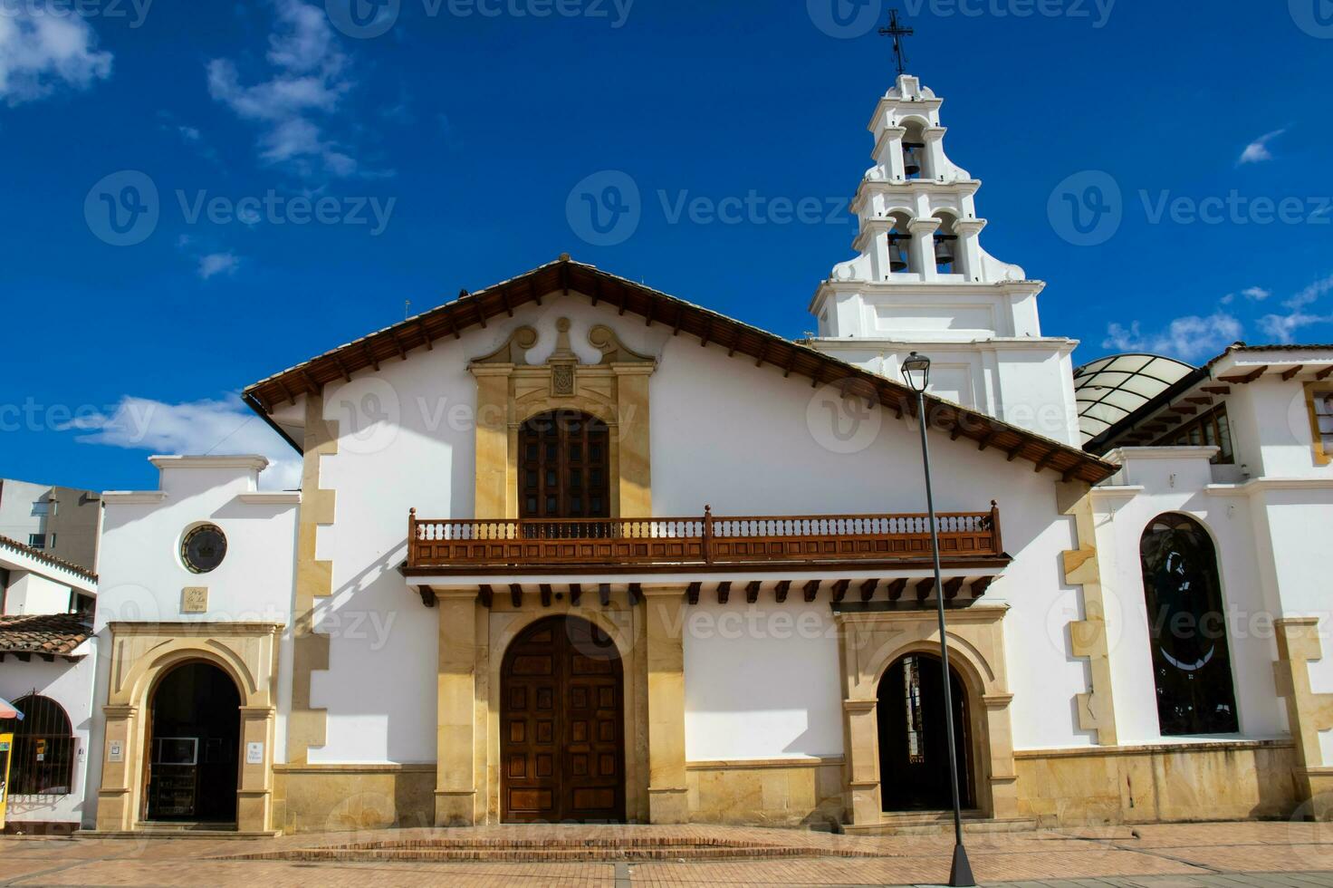 parochie van onze dame van de rozenkrans of kerk van de vernieuwing Bij de stad van Chiquinquira in Colombia foto