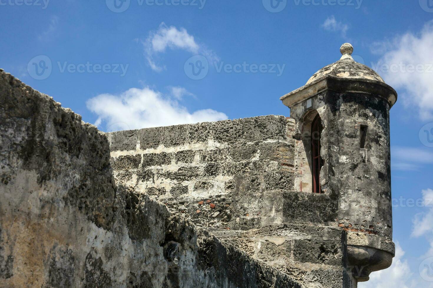 muren van Cartagena de india's gebouwd Bij de einde van de xvi eeuw voor de verdediging van de stad foto