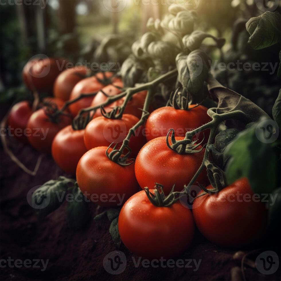 een bundel van tomaten generatief ai gegenereerd foto