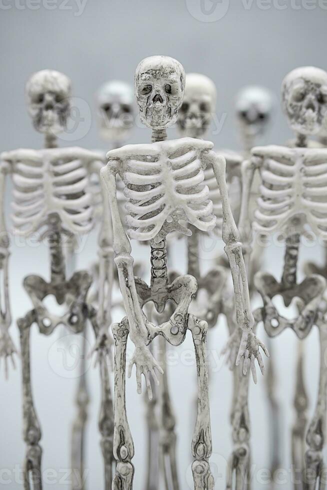 halloween skeletten. partij uitnodiging sjabloon. foto