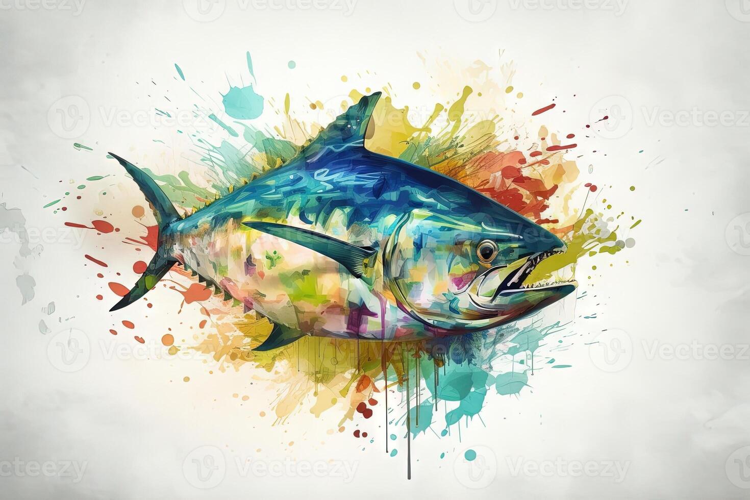 wereld tonijn dag abstract illustratie generatief ai foto