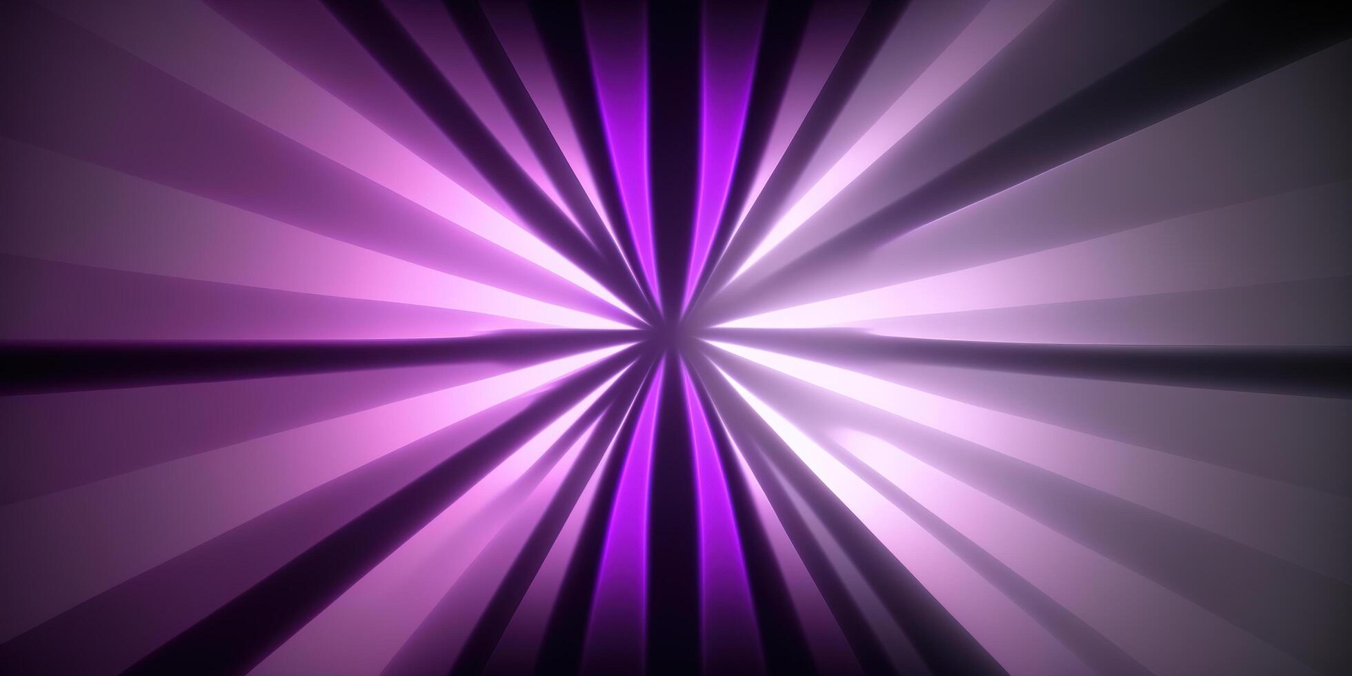 symmetrisch Purper tech neon licht abstract achtergrond met lijnen en vormen. ai gegenereerd foto