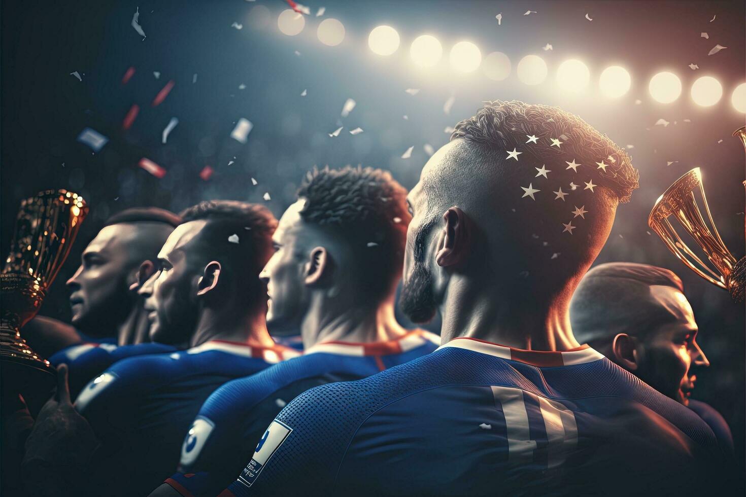 Frankrijk voetbal team winnend wereld kop illustratie foto