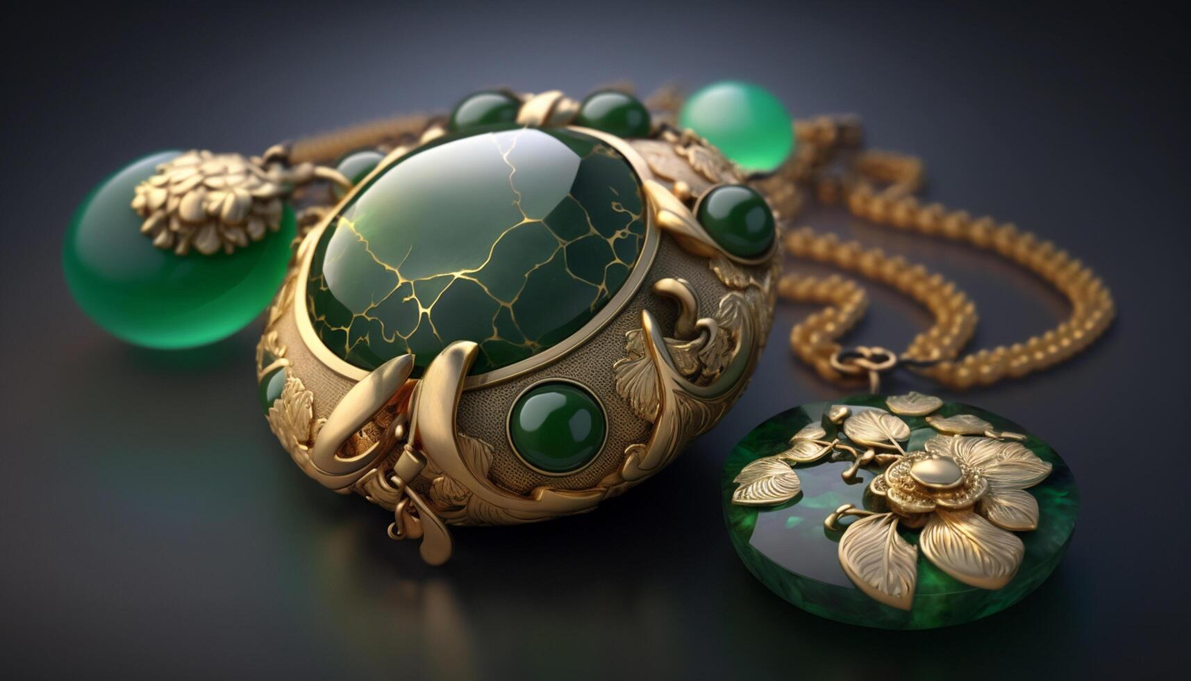 elegant schatten traditioneel Chinese jade sieraden stukken ai gegenereerd foto