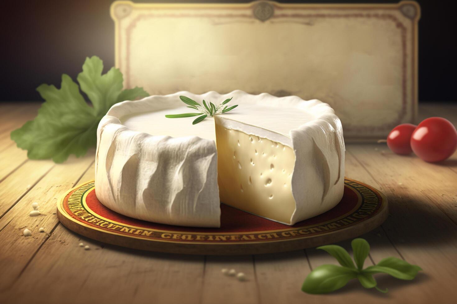 genieten in de romig geneugten van Camembert kaas van Normandië ai gegenereerd foto