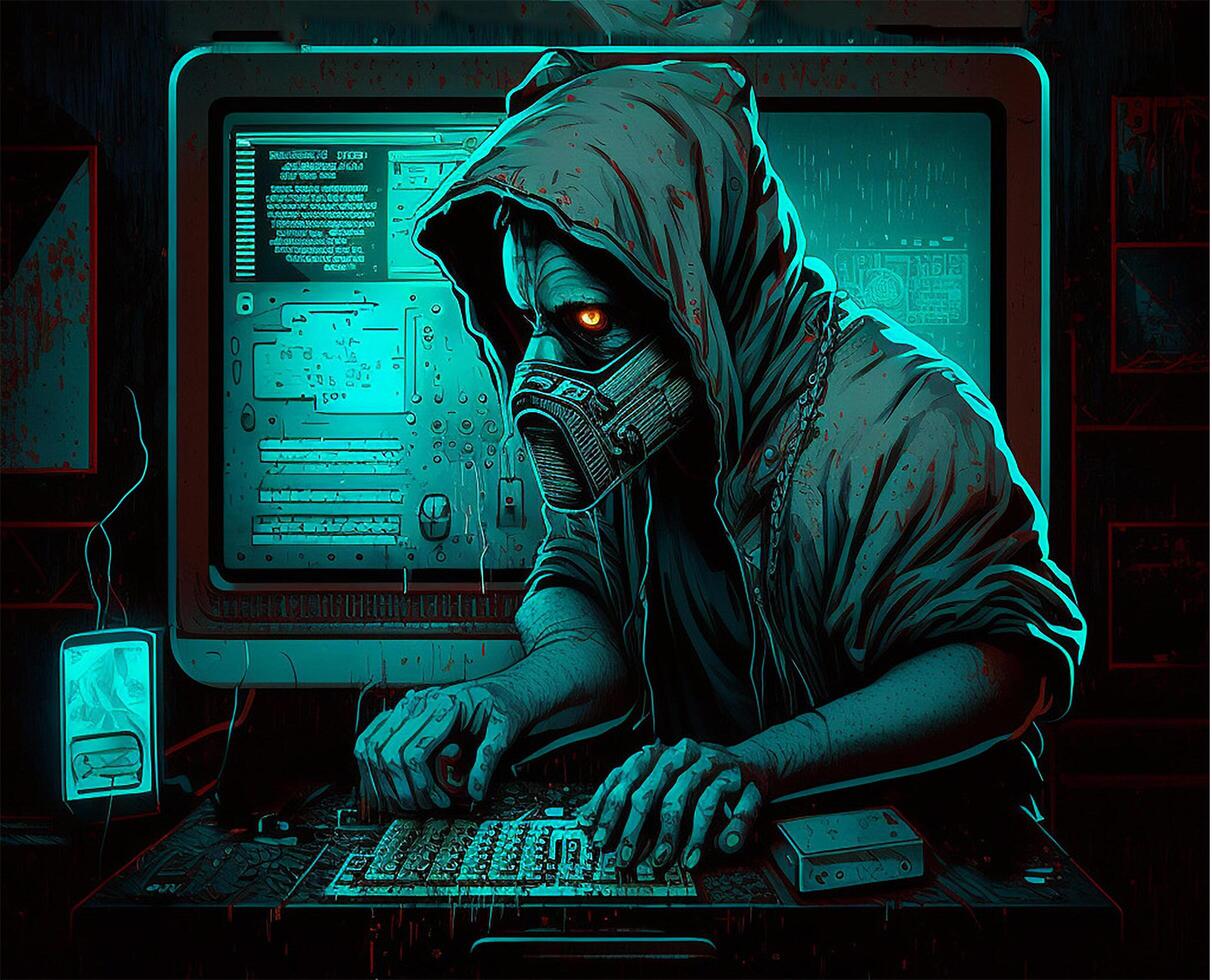 pishing cybercriminaliteit hacker aanval online misdrijf ai gegenereerd foto