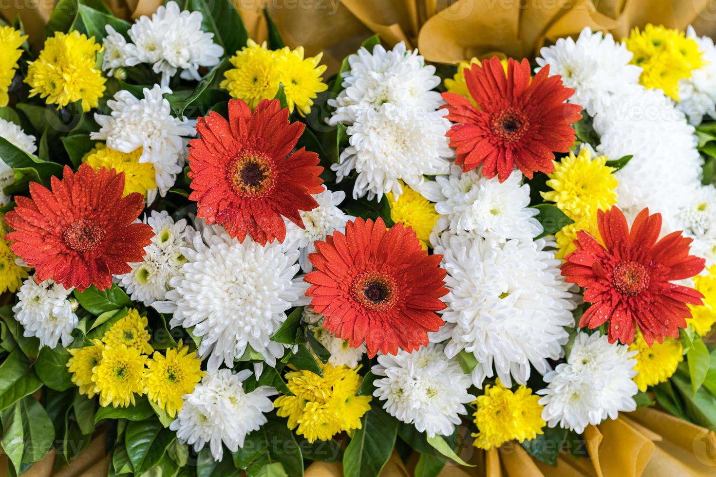 gemengde bruiloft bloem multi gekleurde bloemen achtergrond foto