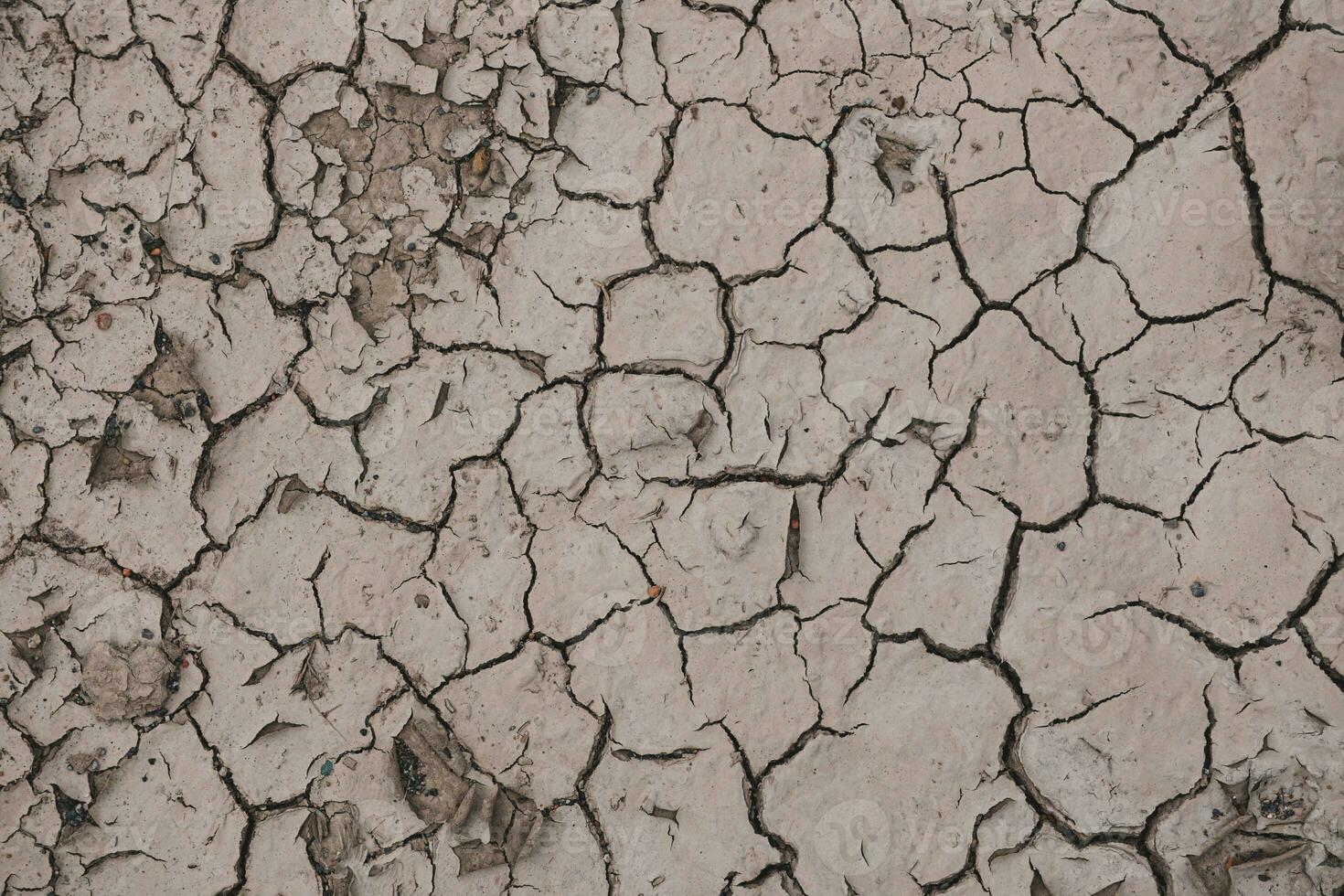 droog grond in de natuur, globaal opwarming, klimaat verandering foto