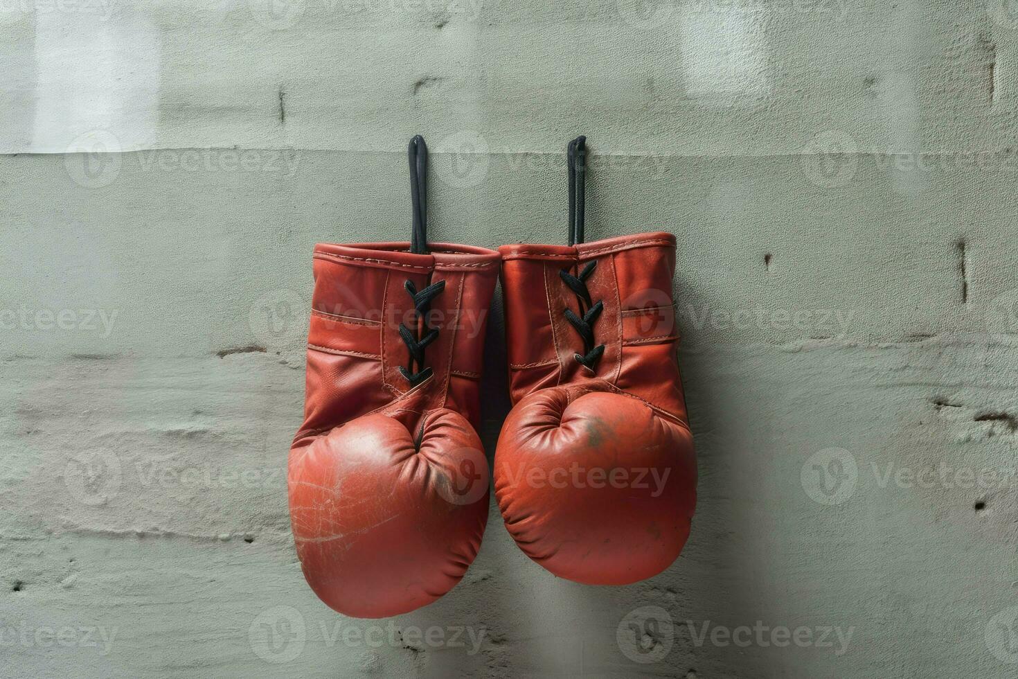 boksen strijd handschoenen pad. genereren ai foto