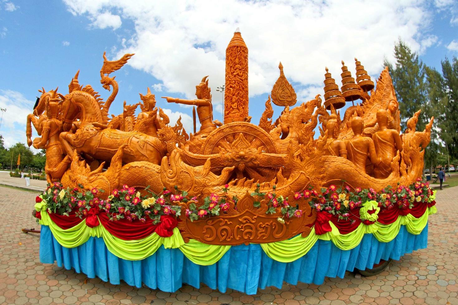 kaarsvetfestival in ubon ratchathani, thailand foto