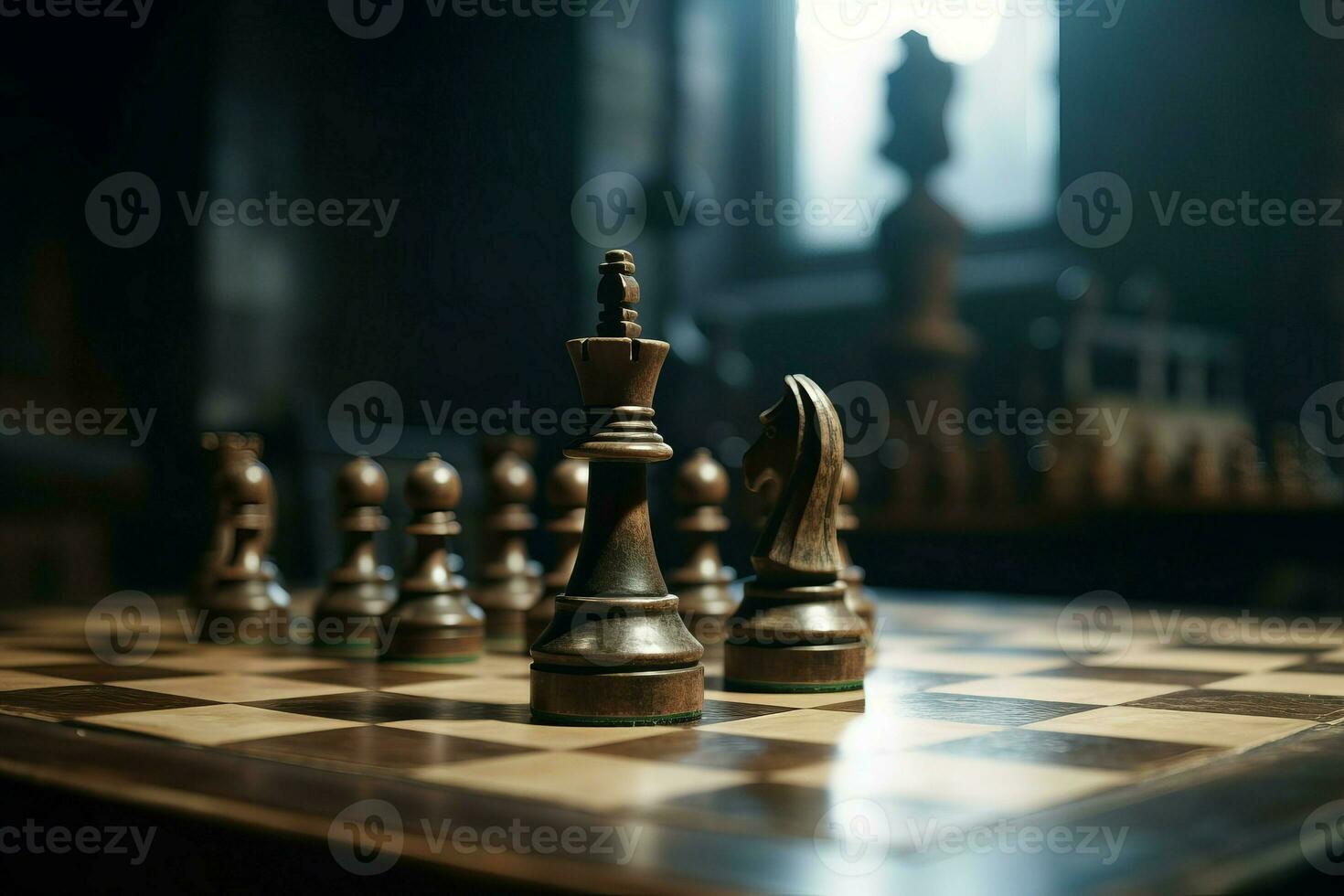 schaak figuur spel. genereren ai foto