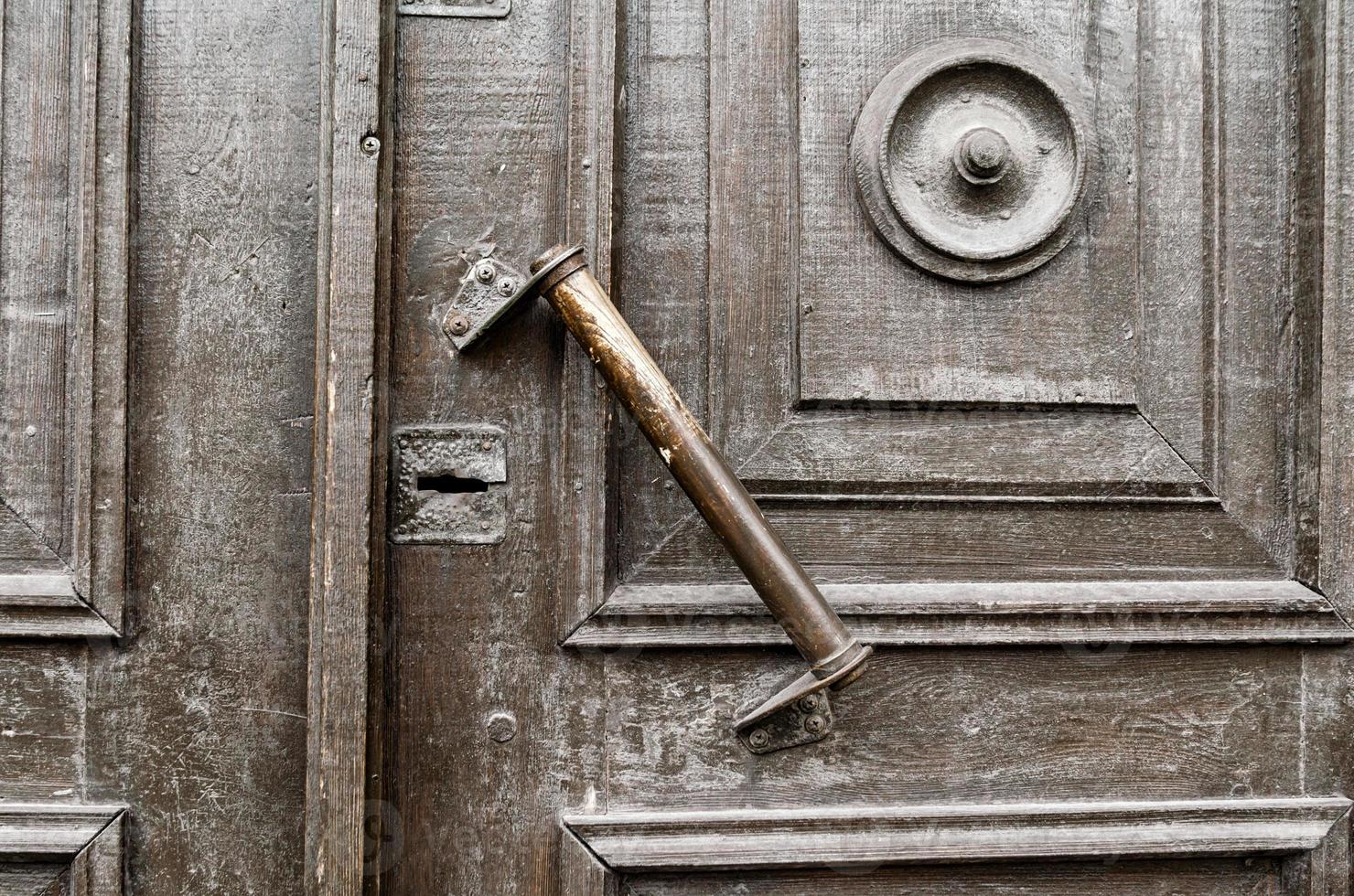 vintage houten deur close-up foto