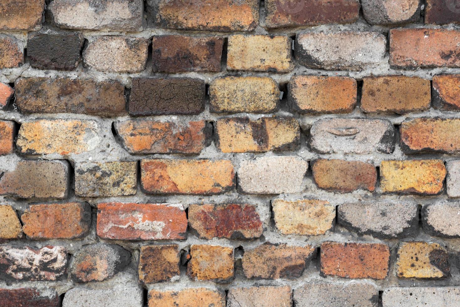 oude bakstenen muur close-up foto