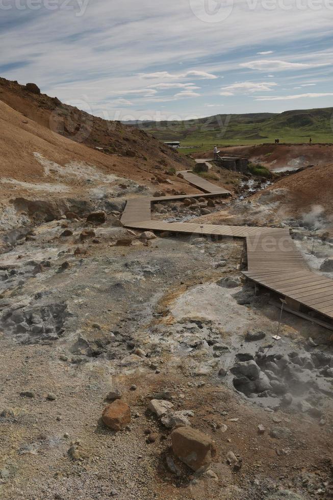 seltun geothermisch gebied in krysuvik, schiereiland, Reykjanes, ijsland foto