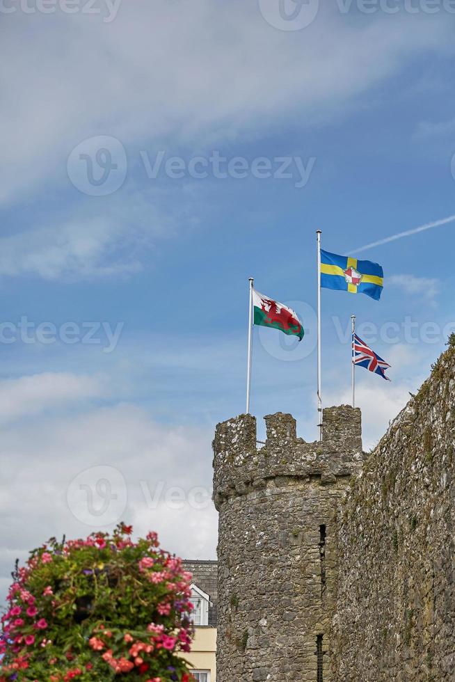 tenby een oude ommuurde stad zuid-wales uk foto