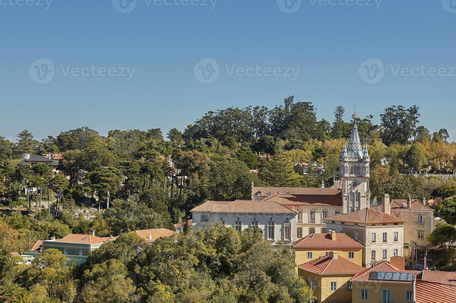 paleis van sintra palacio nacional de sintra in sintra portugal tijdens een mooie zomerdag foto