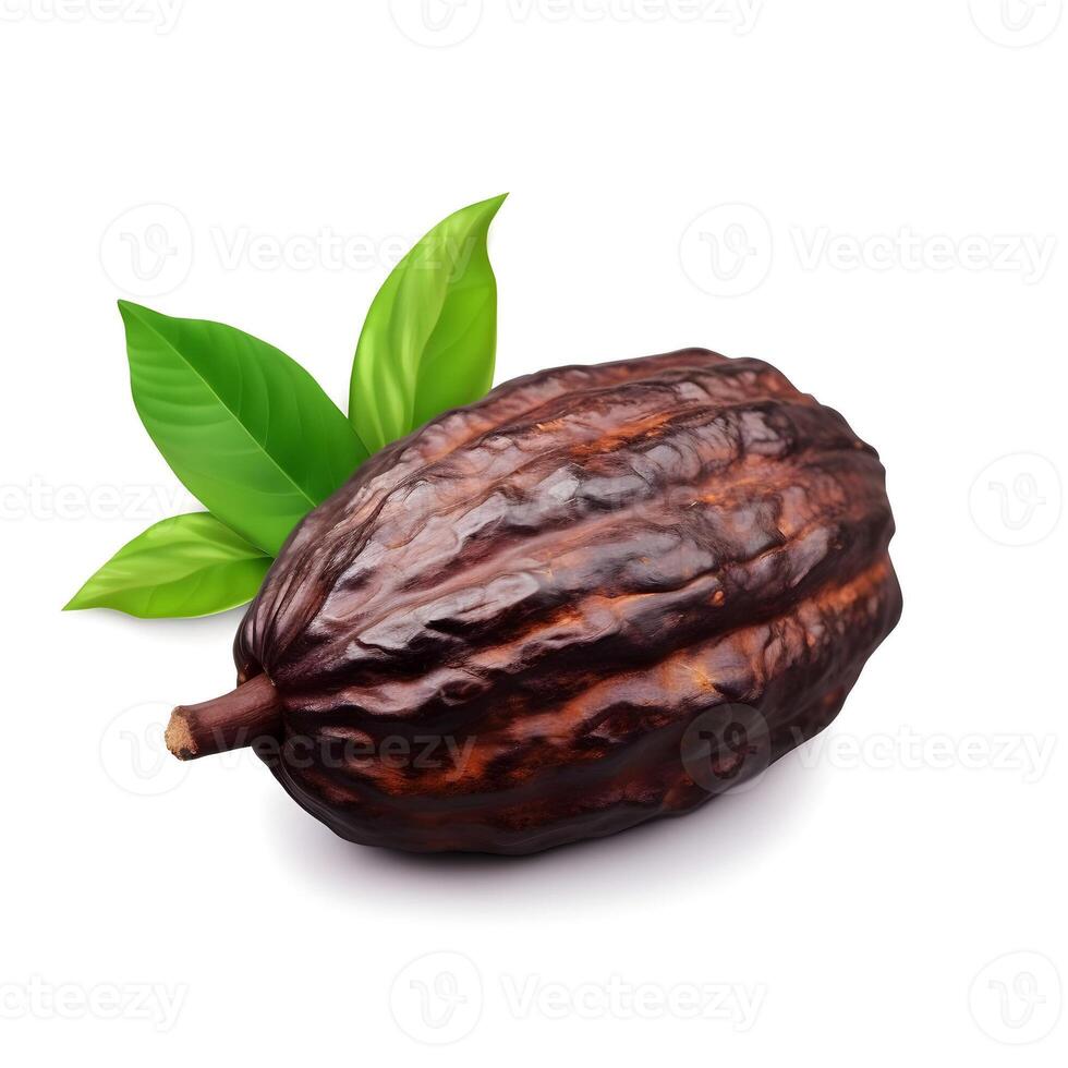 cacao peul geïsoleerd.ai generatief foto