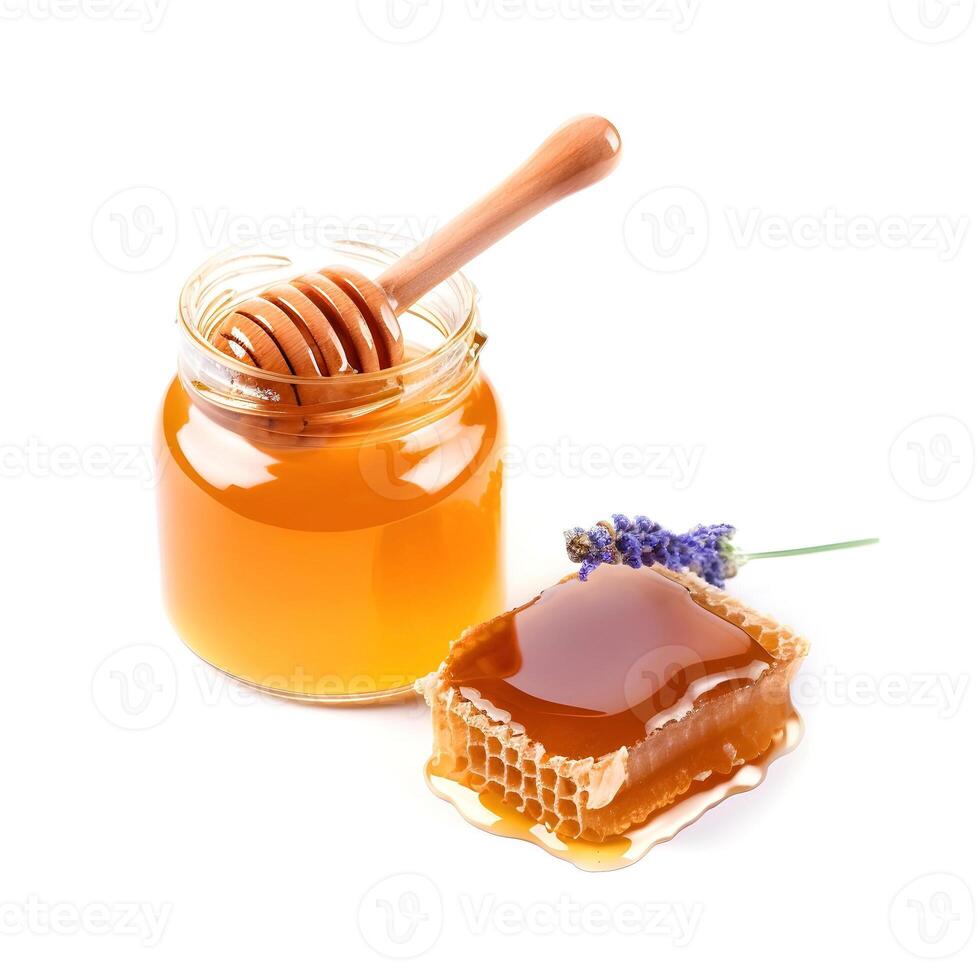 bloem honing en honingraat.ai generatief foto