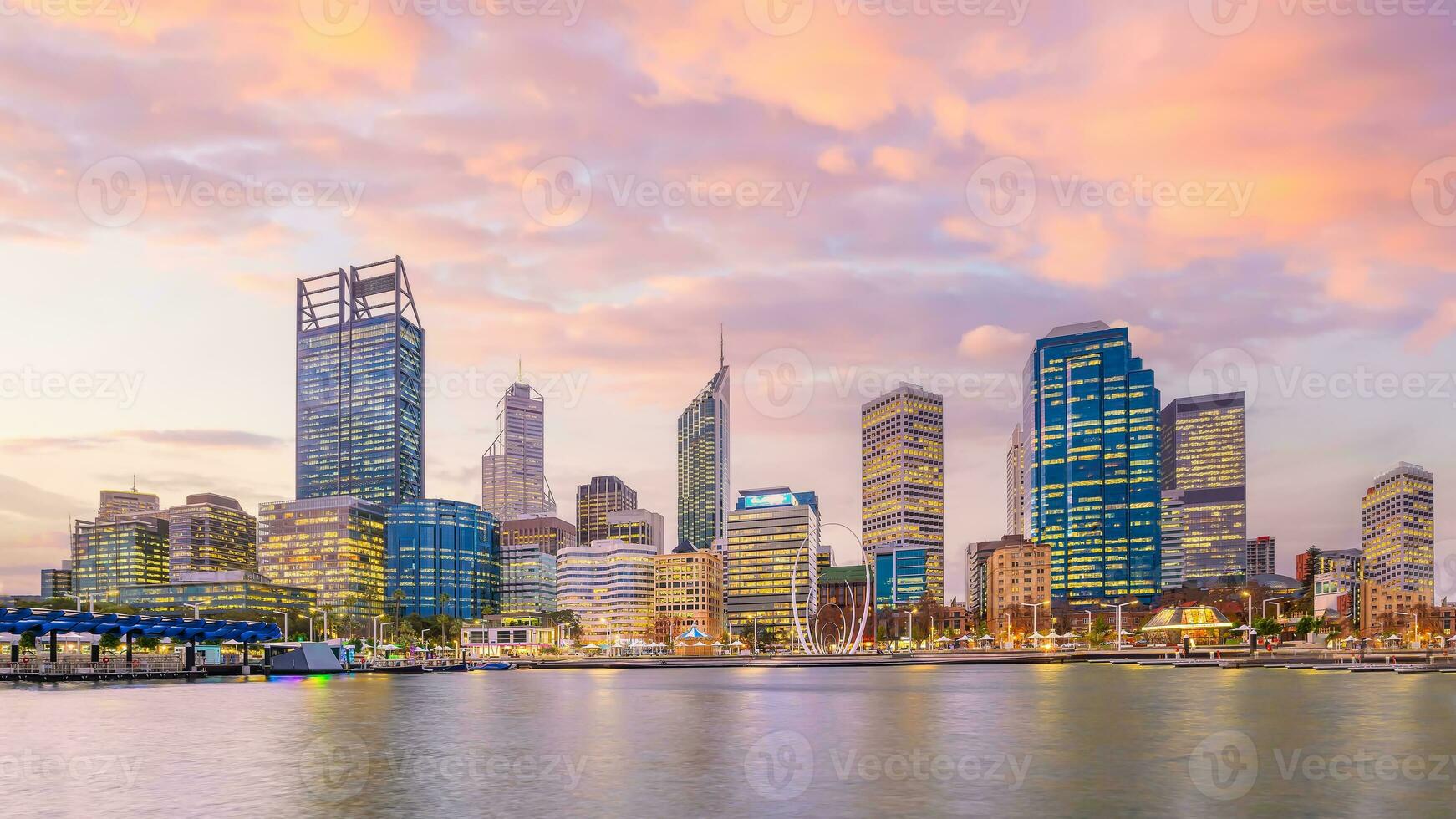 Perth downtown stad horizon stadsgezicht van Australië foto