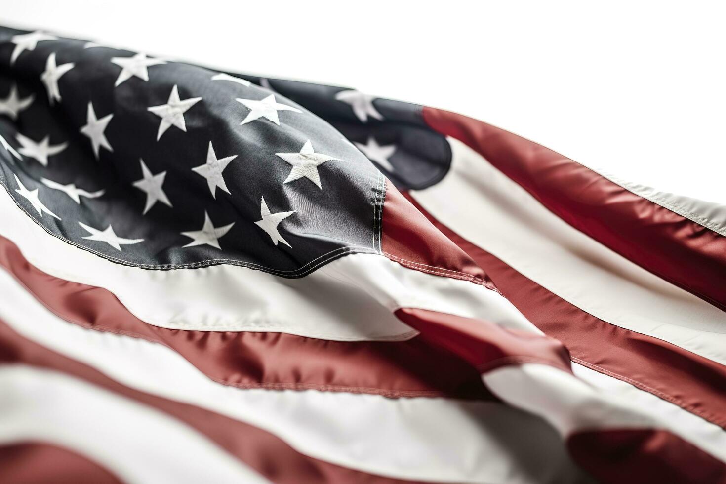 illustratie van de Verenigde Staten van Amerika nationaal vlag, genereren ai foto