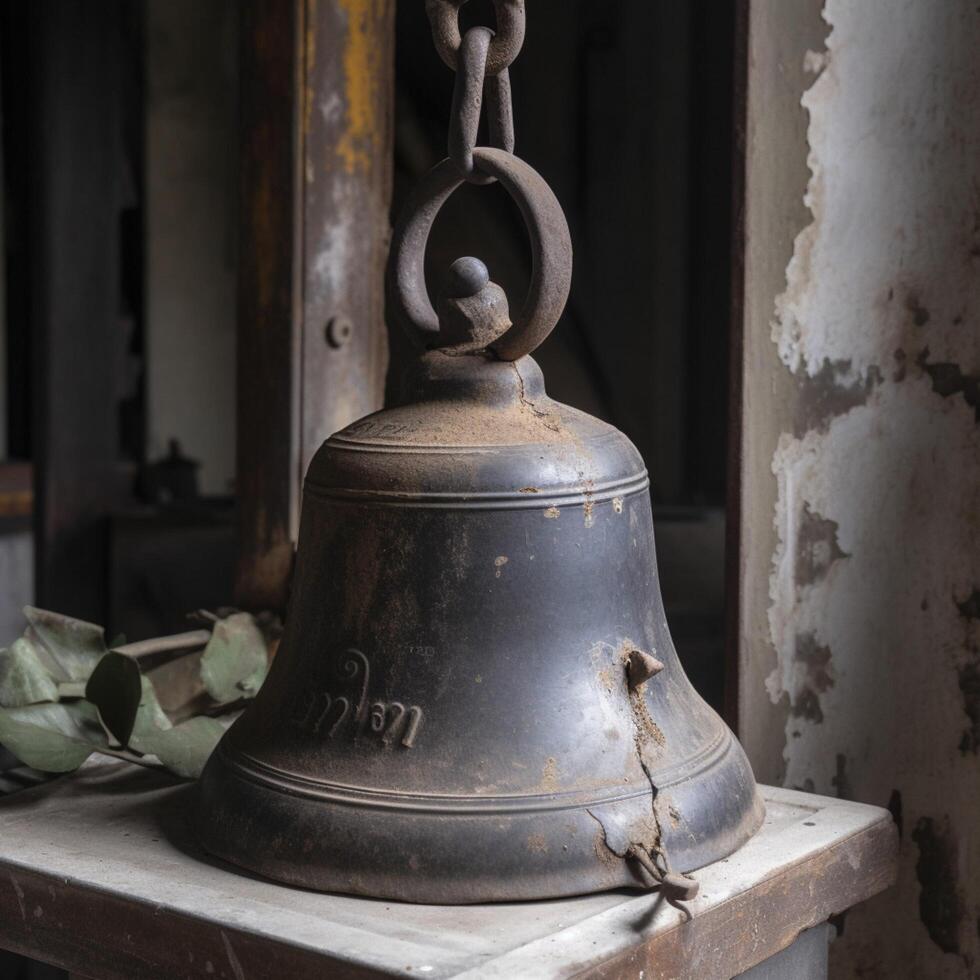 kerk metaal klok ai gegenereerd foto