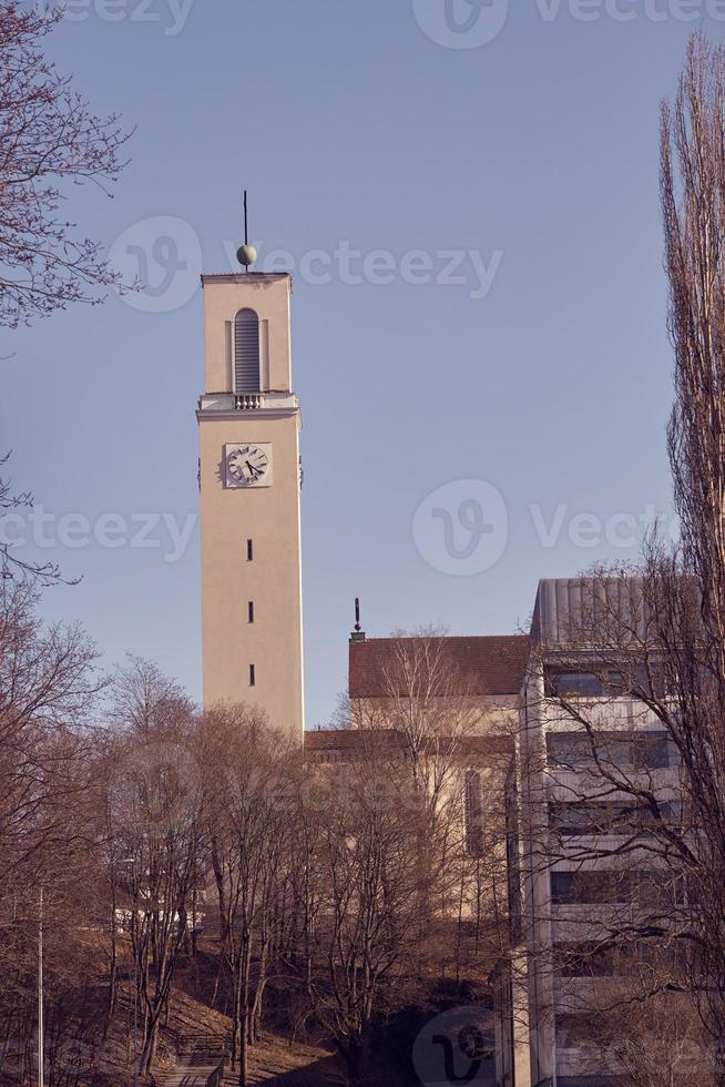 een klokkentoren van de Martinuskerk in Turku, Finland foto