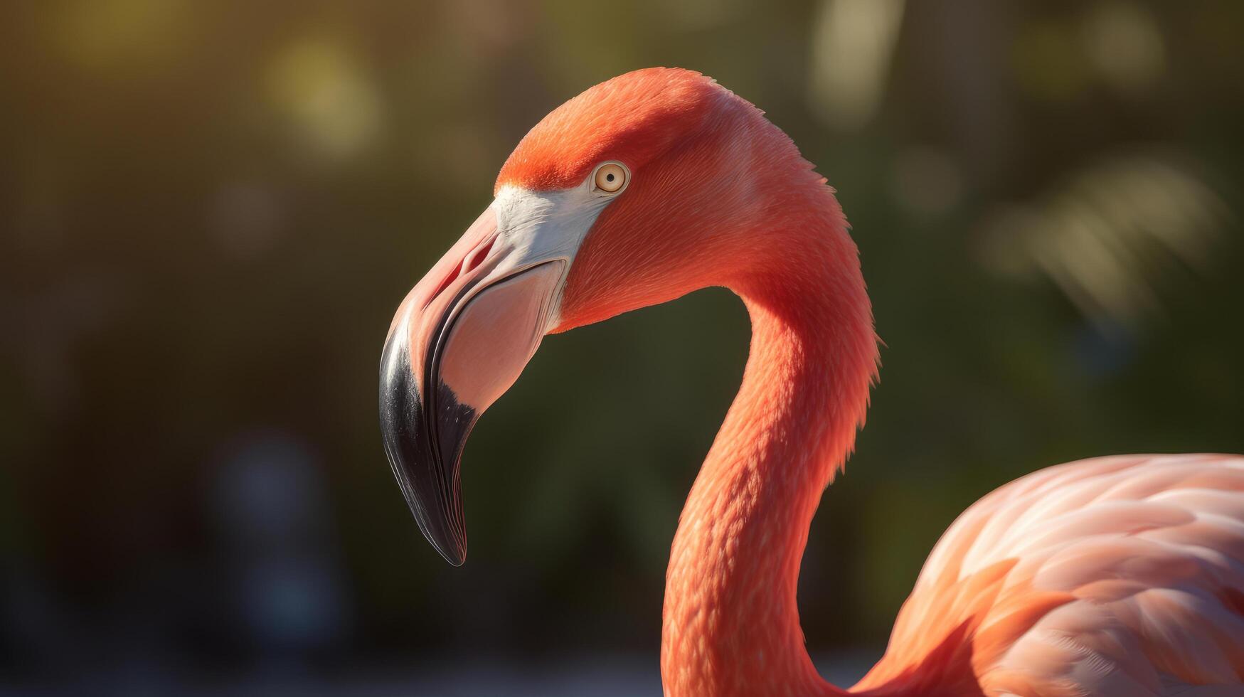 roze flamingo. illustratie ai generatief foto