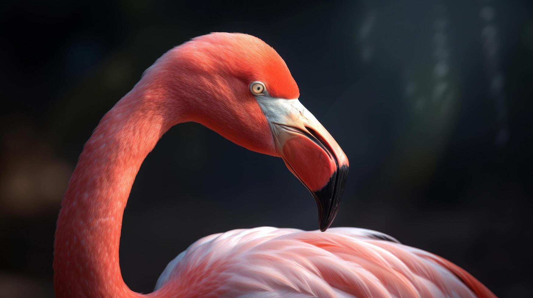 roze flamingo. illustratie ai generatief foto