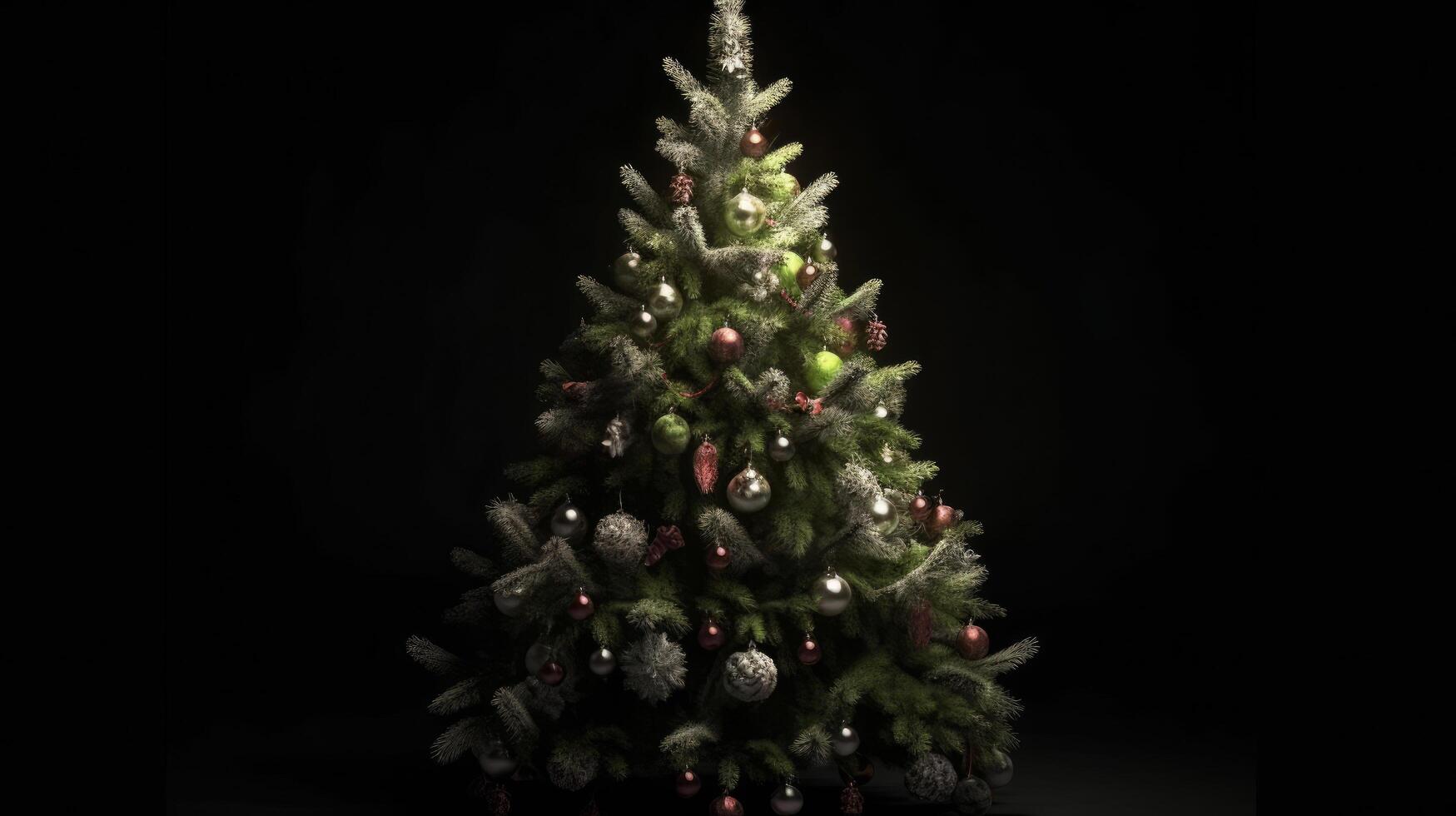 Kerstmis boom achtergrond. illustratie ai generatief foto