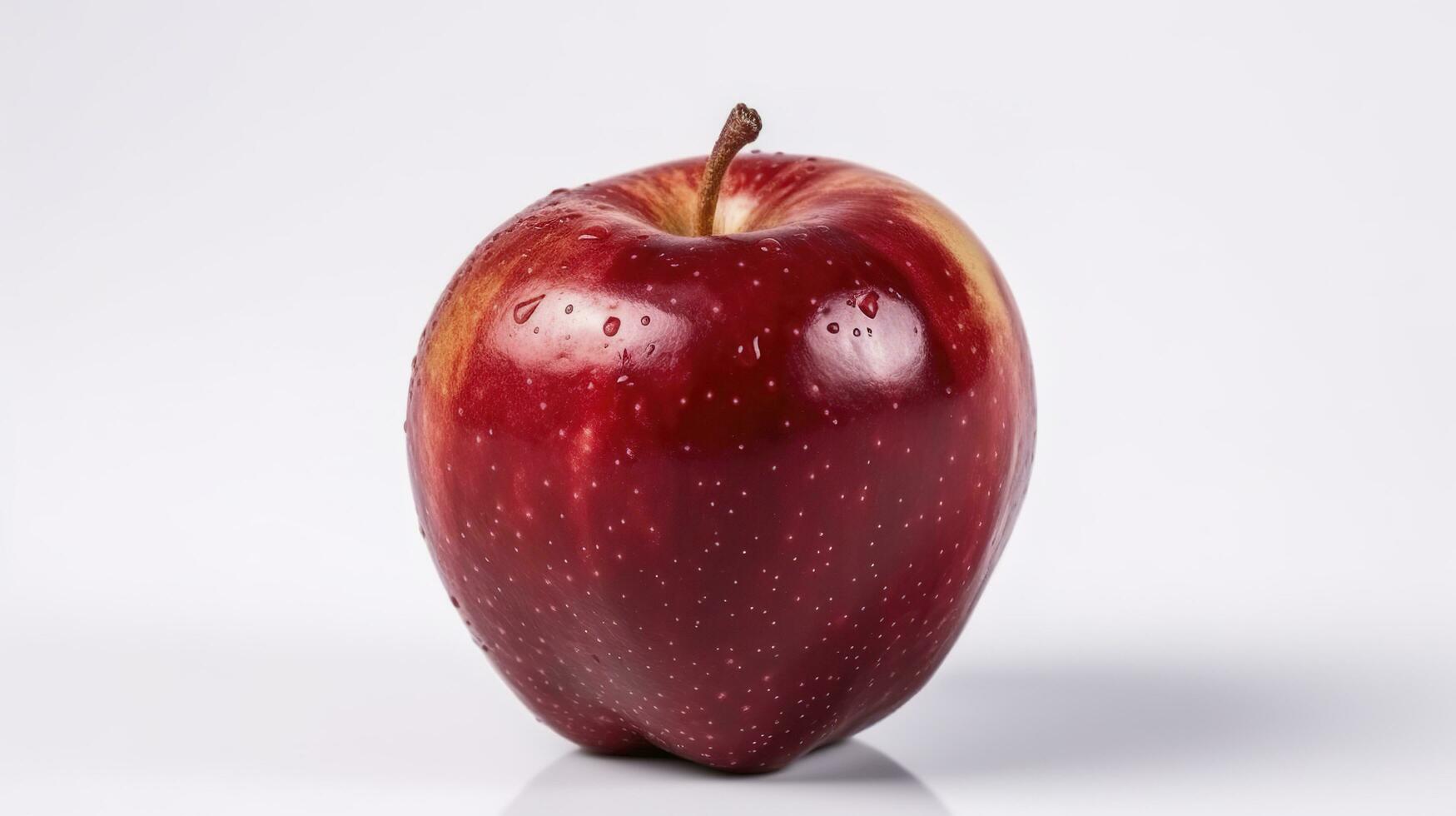 rood appel geïsoleerd Aan wit achtergrond. vers rauw biologisch fruit, genereren ai foto