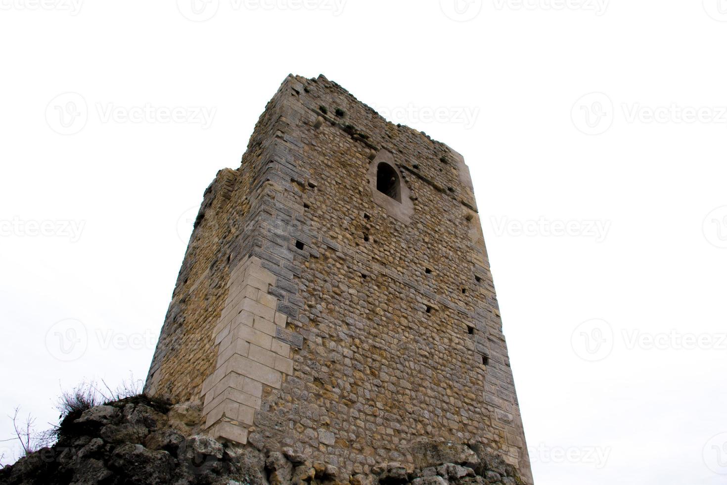 stenen en bakstenen toren foto