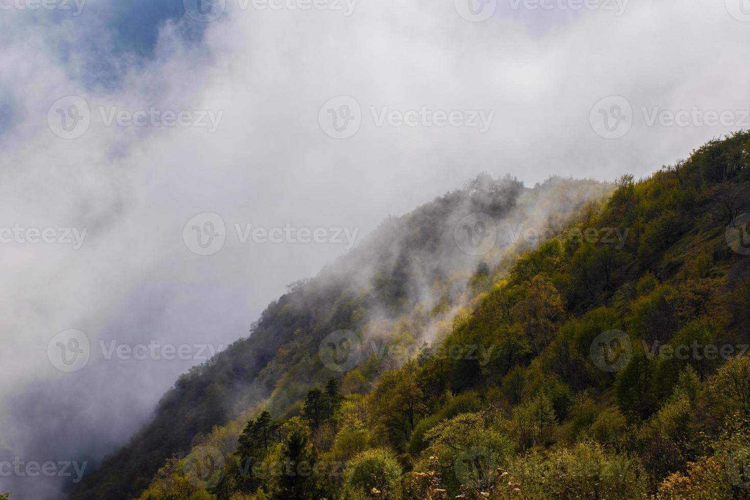 november mist in de provincie vicenza, veneto, italië foto