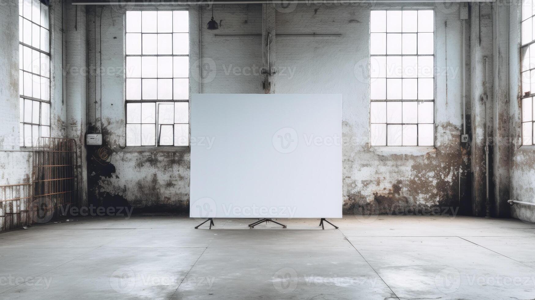 blanco canvas mockup sjabloon. illustratie ai generatief foto