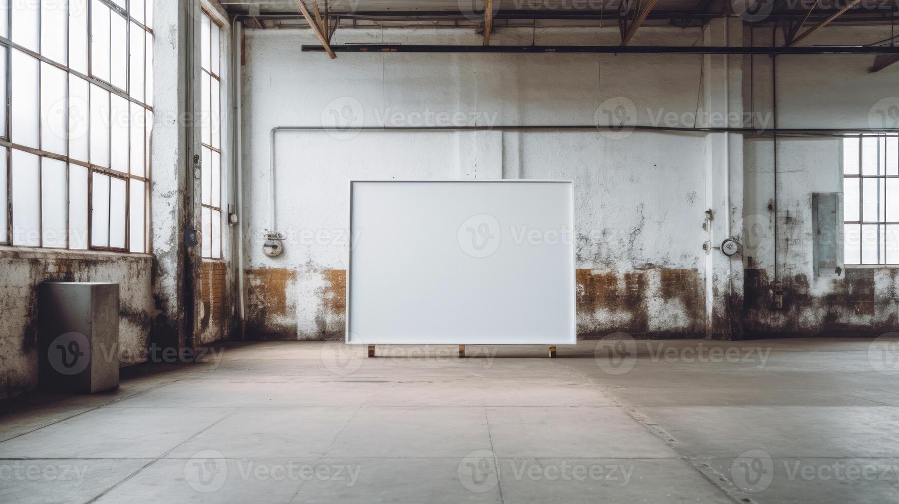 blanco canvas mockup sjabloon. illustratie ai generatief foto