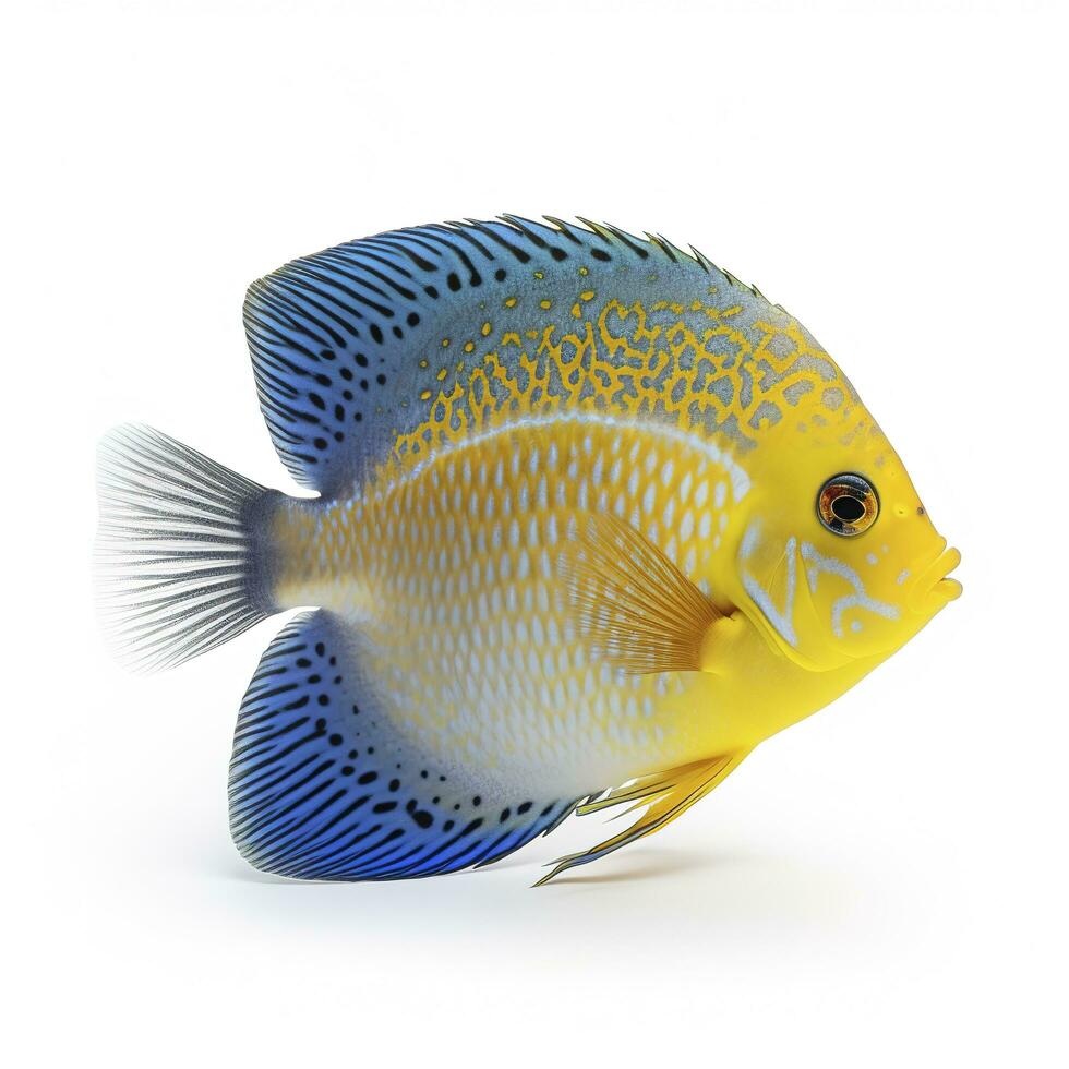 tropisch vis geïsoleerd Aan wit achtergrond, genereren ai foto