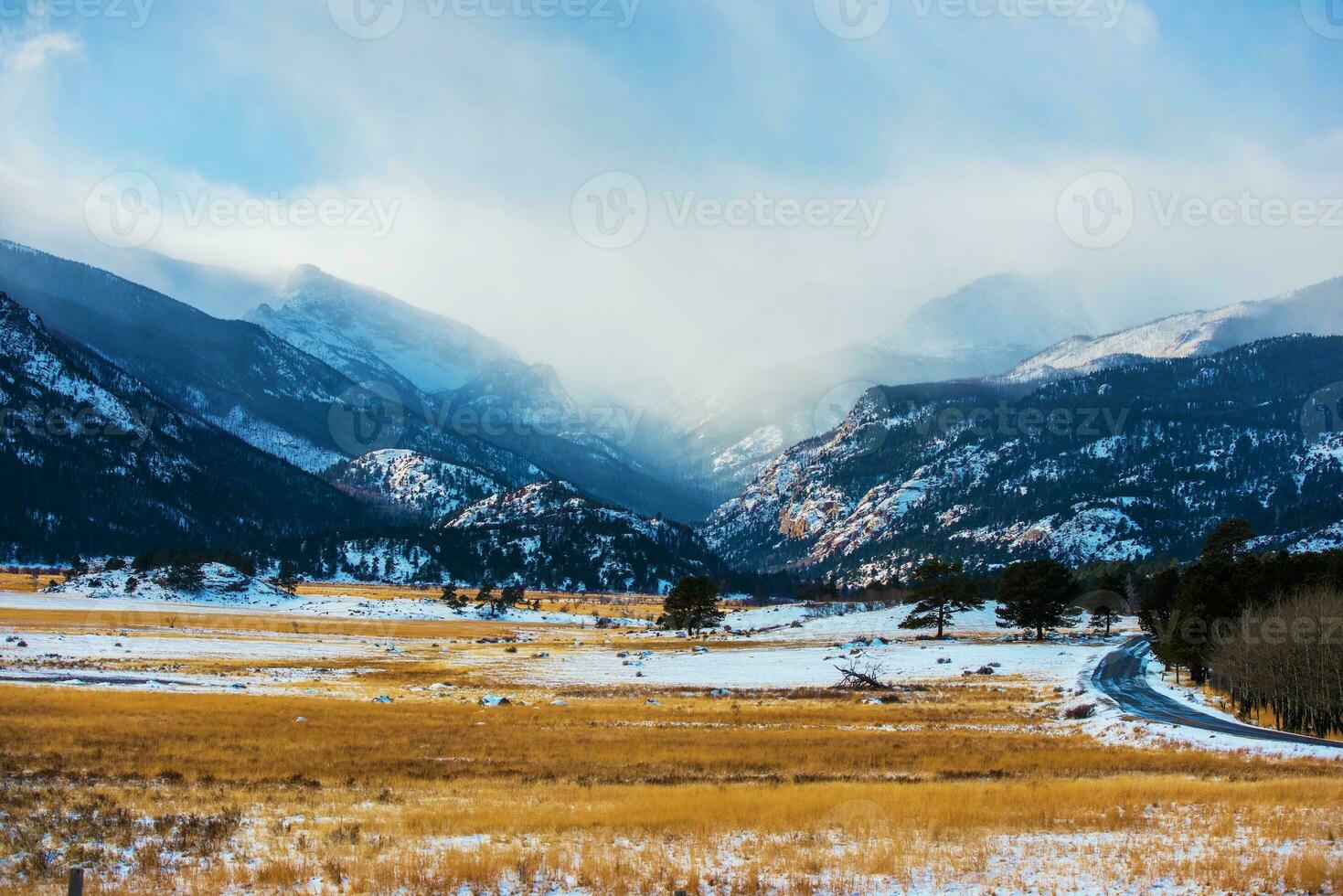 bergen winter landschap foto